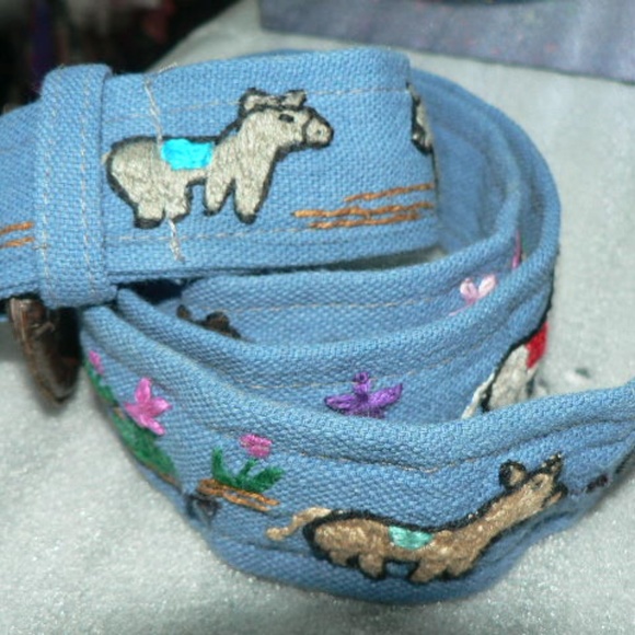 Vintage Accessories - Cute 1970s Colorful Animal Ladies Belt Size 40